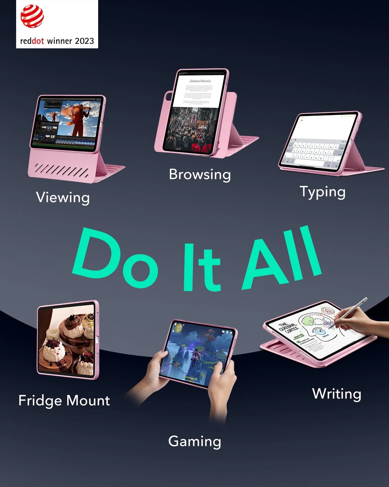 iPad 11" (A16, 2025) Shift Magnetic Case - Pink ESR ESR