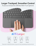 gray ipad 12th gen flex keyboard case with Larger Trackpad(65% larger)