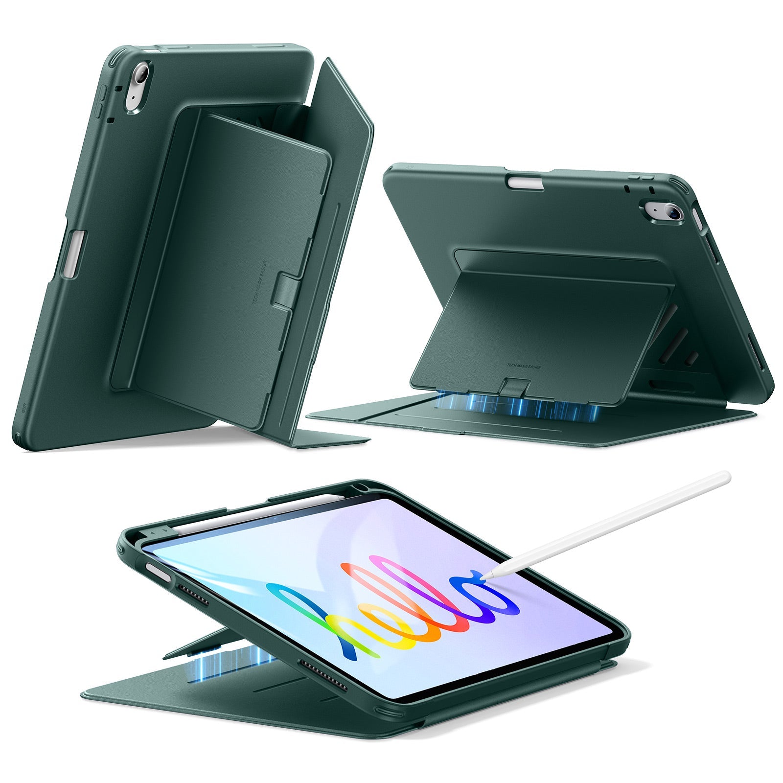 iPad 11" (A18) 2026 Flip Magnetic Case with Pencil Holder - Green ESR ESR
