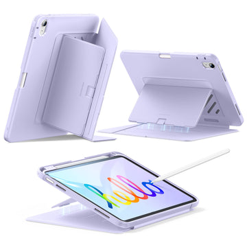 iPad 11" (A18) 2026 Flip Magnet-Hülle mit Pencil-Halter - Light Purple