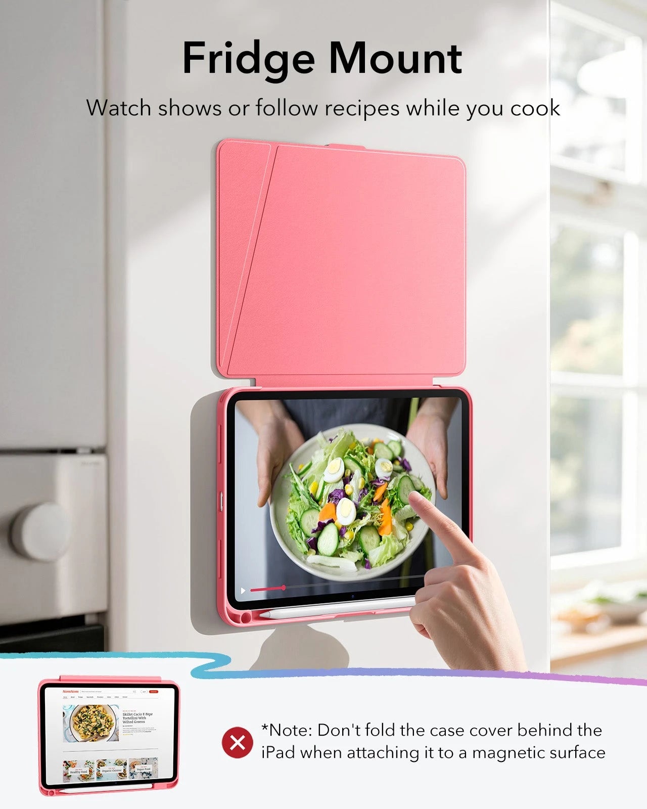 iPad 11" (A18) 2026 Flip Magnetic Case with Pencil Holder - Red ESR ESR