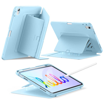 iPad 11" (A18) 2026 Flip Magnet-Hülle mit Pencil-Halter - Sky Blue