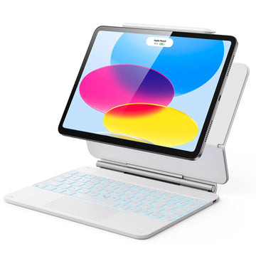iPad 11" (A18, 2026) Rebound Magnet-Tastaturhülle-US Layout-White