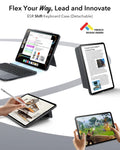 Gray_Bluetooth_iPad_11_A18_2026_Keyboard_Detachable_Case-Flex Your Way，Lead and Innovate