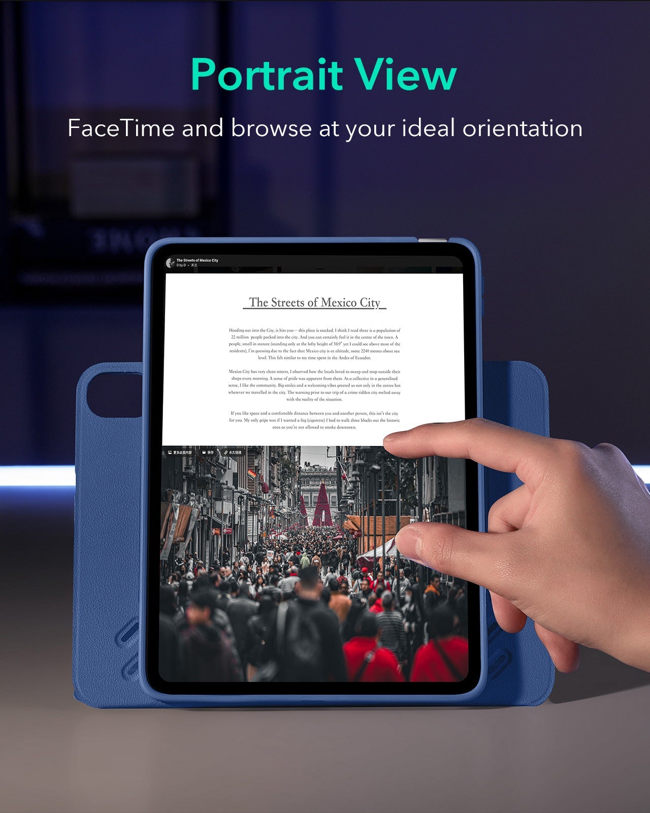 iPad 11" (A18) 2026 Shift Magnetic Case - Navy Blue ESR ESR