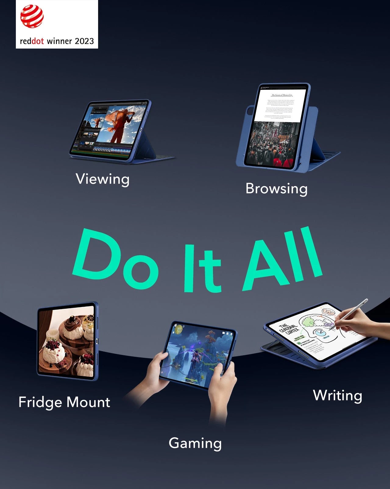 iPad Air 11ʺ (2024) Shift Transformation Bundle - Navy Blue ESR ESR