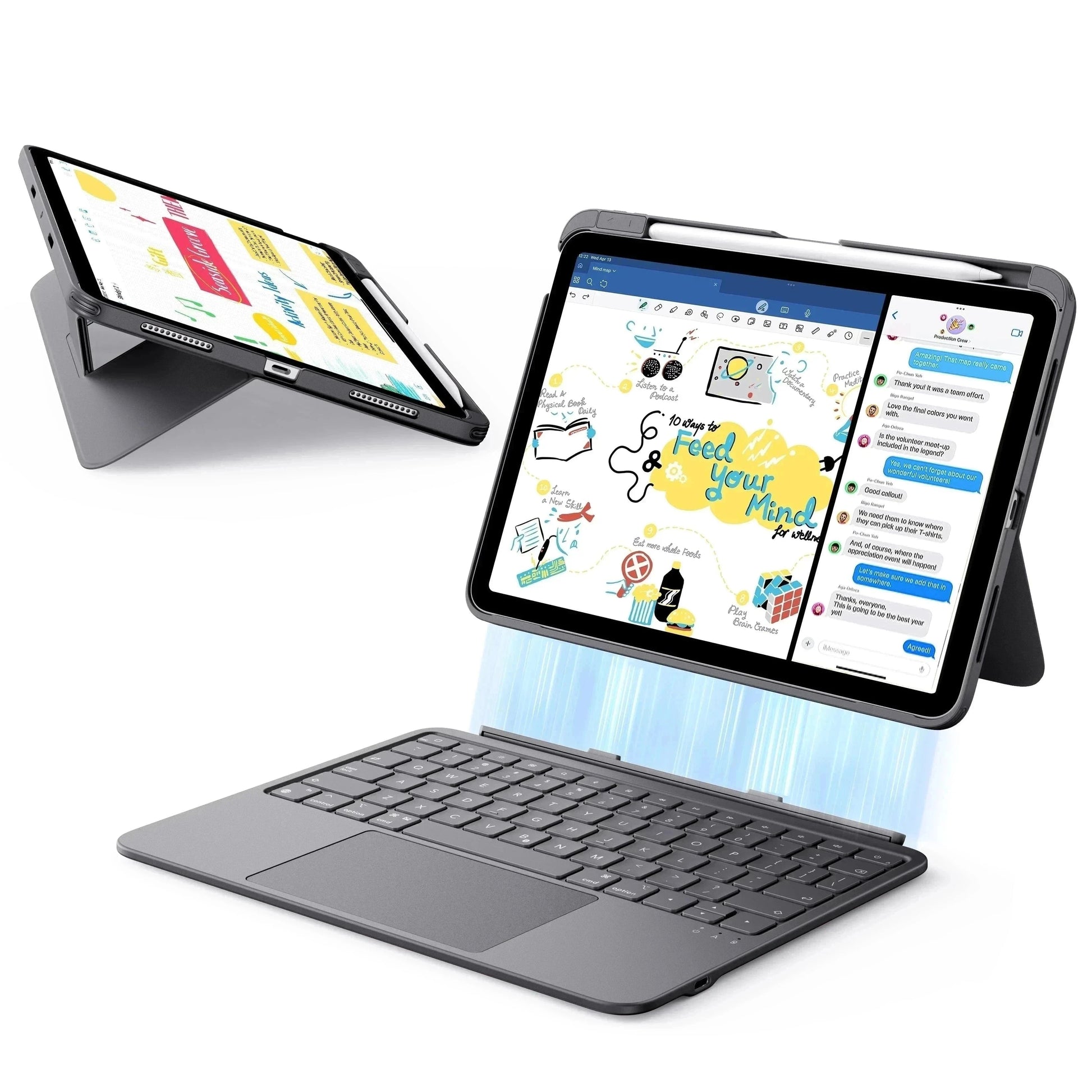 iPad Air 11 (M3) Bluetooth Detachable Keyboard with Trackpad