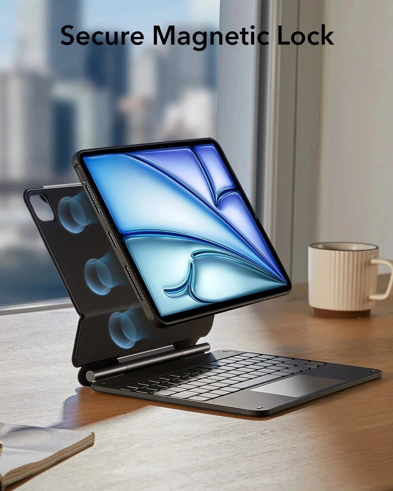 iPad Air 11-inch (2025) Magnetic Keyboard Case 360 Protection