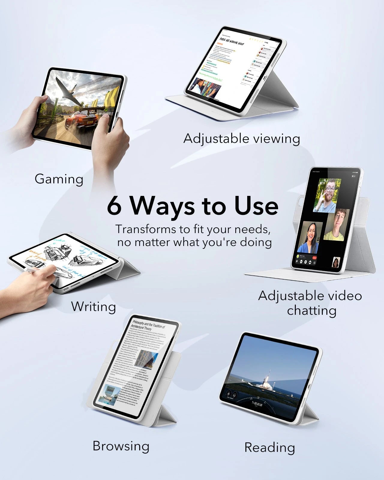 iPad Air 11″ (2025) Rebound Transformation Bundle - Brilliant White ESR ESR