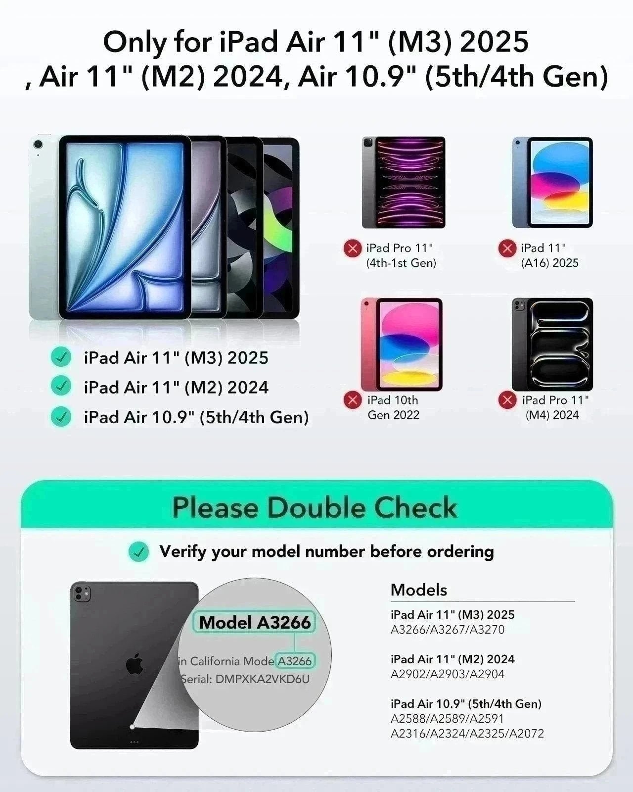 Grey iPad Air 11 M2 Keyboard Case,Screen Cover & Find-My Pen | ESR