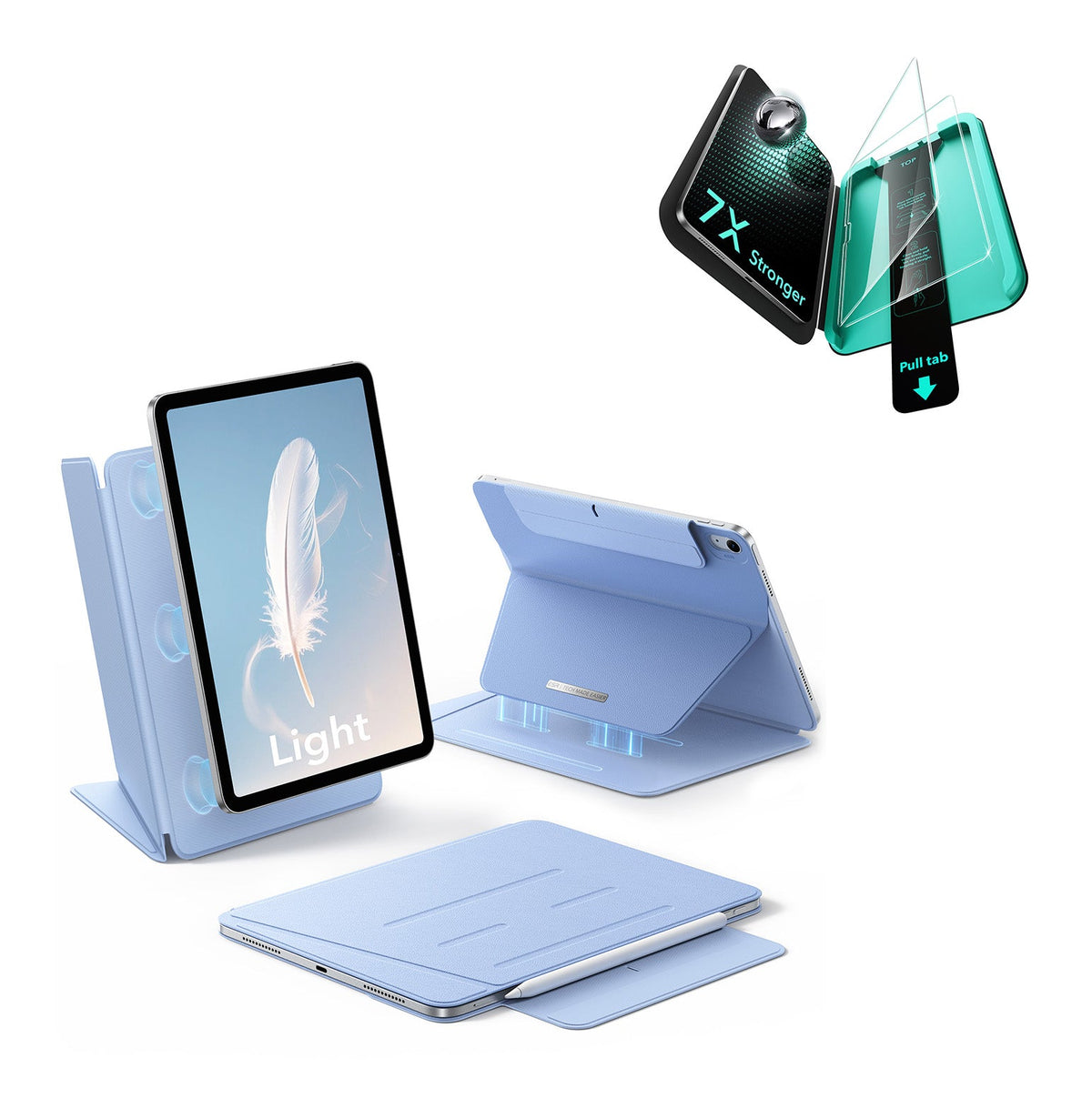 iPad Air 11" (M4) 2026 AirStance Magnetic Protection Bundle - Sky Blue ESR ESR