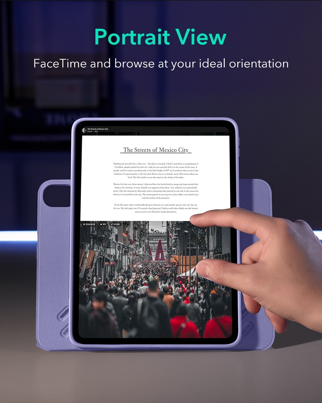 iPad Air 11" (M4) 2026 Bundle Shift Magnetic Case & Armorite® Paper-Feel Protection - Purple ESR ESR