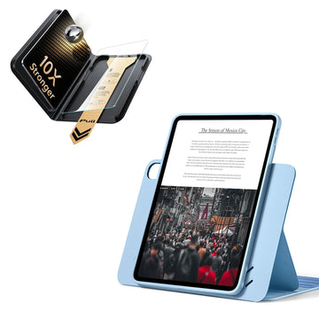 iPad Air 11" (M4) 2026 Bundle Shift Magnetic Case & Armorite® Pro Screen Protector With UltraFit Tray - Blue