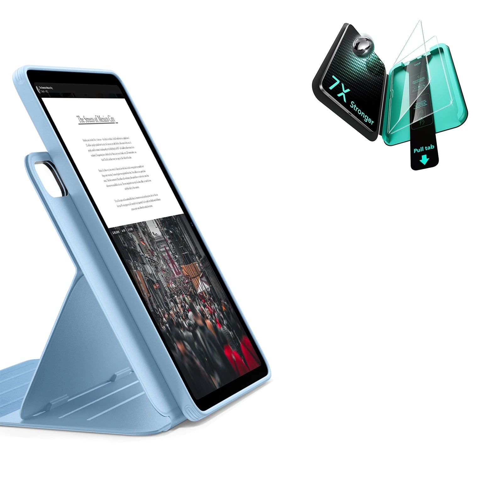 iPad Air 11" (M4) 2026 Bundle Shift Magnetic Case & Armorite® Protection - Blue