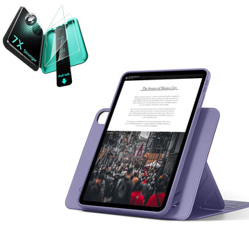 iPad Air 11" (M4) 2026 Bundle Shift Magnet-Hülle & Armorite® Schutz - Purple