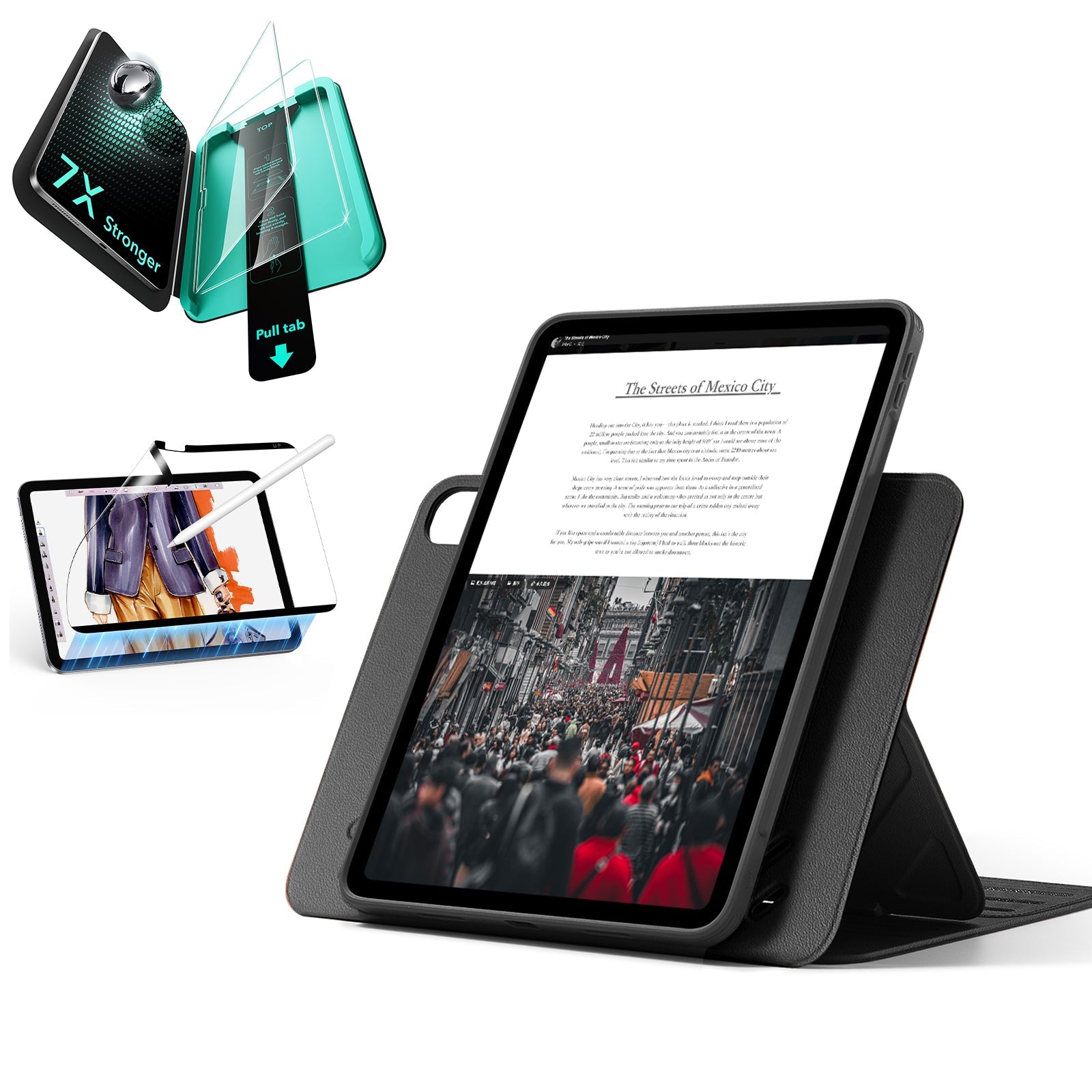 ESR SHIFT SERIES iPad 10.9インチ用 Pink Magnetic iPad 10 Case with Find My Pencil Bundle | ESR Shift