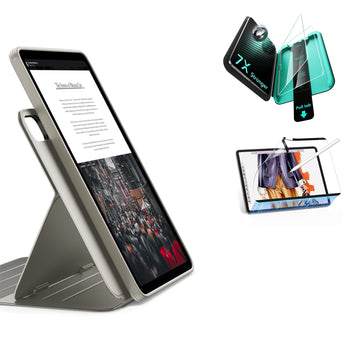 Pack coque magnétique Shift & protection magnétique sensation papier & Armorite® iPad Air 11" (M4) 2026 - Titanium