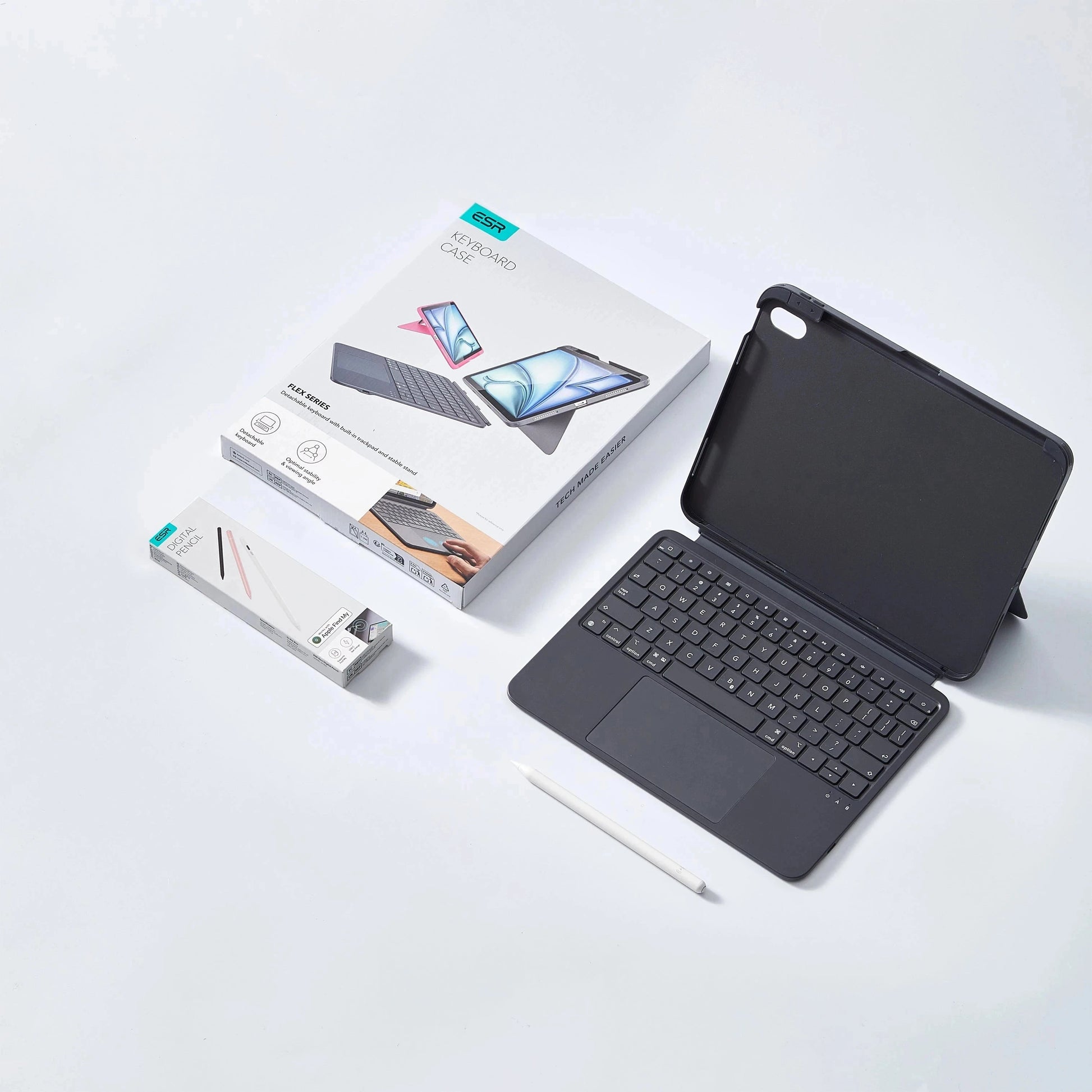 In the Box: keyboard case / 1 digital pencil with Find My