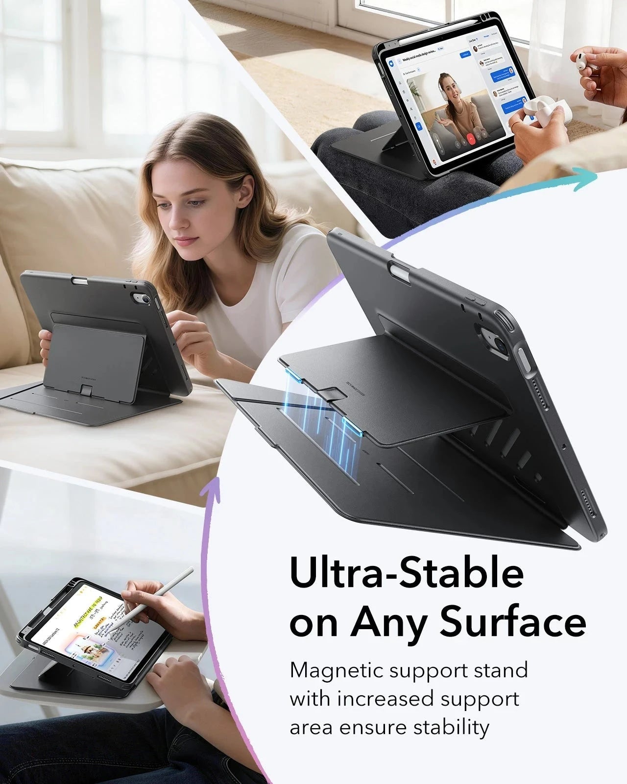 iPad Air 11" (M4) 2026 Flip Magnetic Case with Pencil Holder - Black ESR ESR