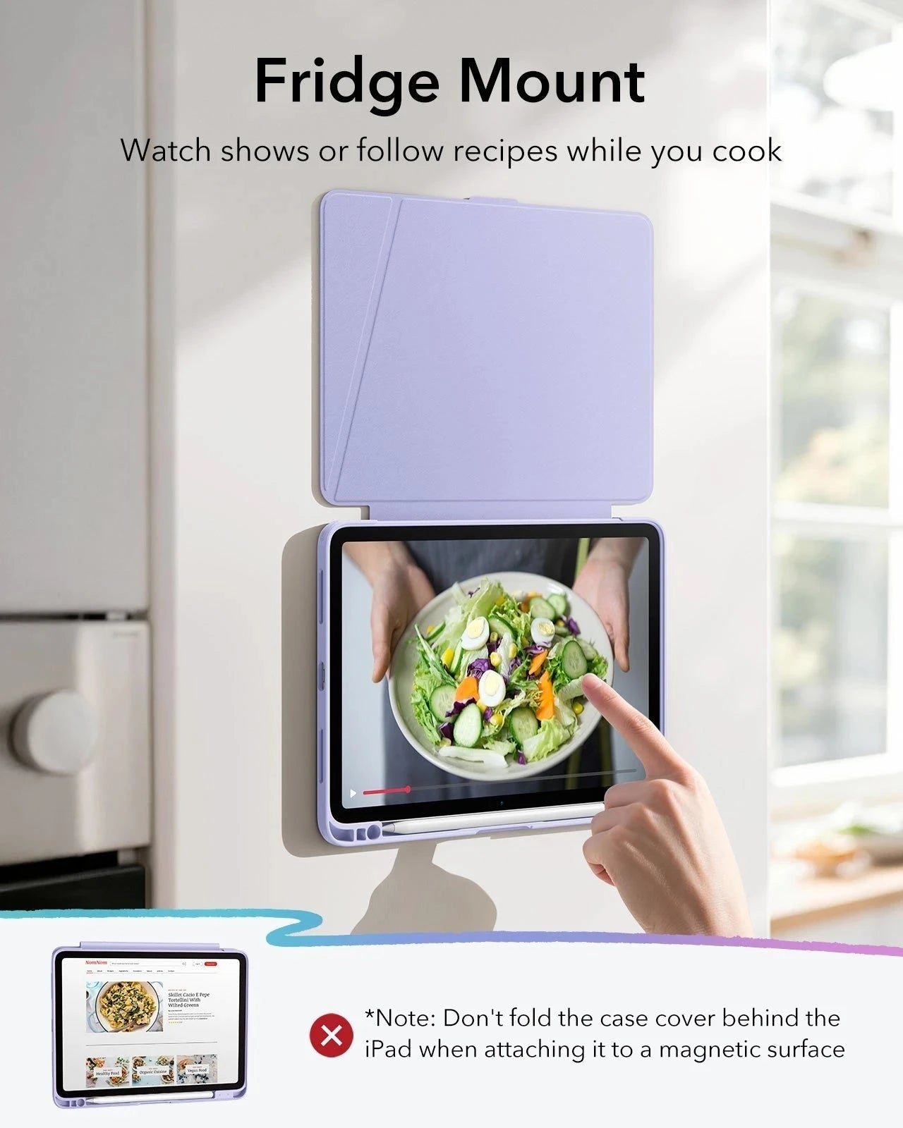 iPad Air 11" (M4) 2026 Flip Magnetic Case with Pencil Holder - Light Purple ESR ESR