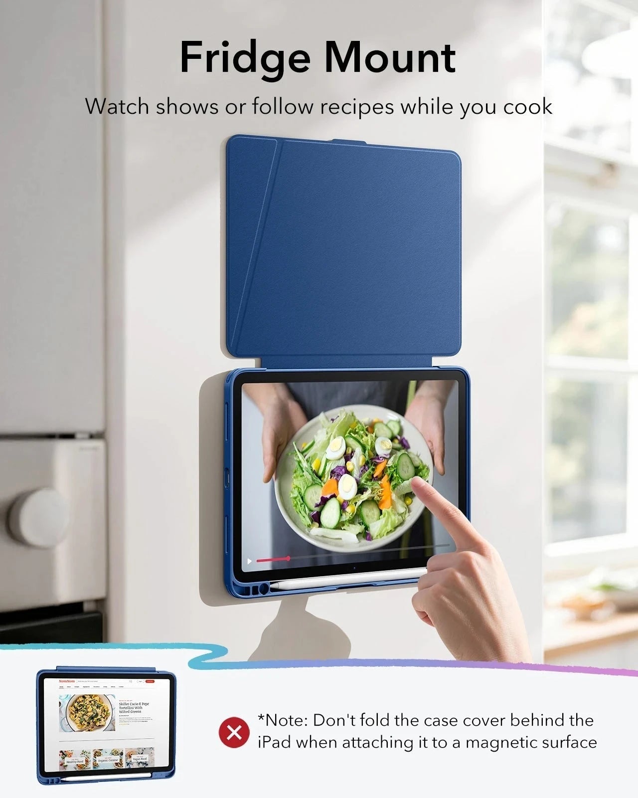 iPad Air 11" (M4) 2026 Flip Magnetic Case with Pencil Holder - Navy Blue ESR ESR