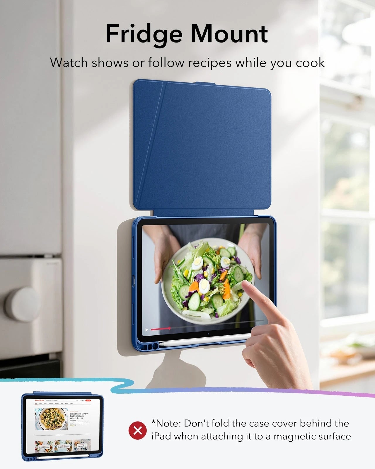 iPad Air 11" (M4) 2026 Flip Magnetic Case with Pencil Holder - Navy Blue ESR ESR