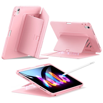 iPad Air 11" (M4) 2026 Flip Magnetic Case with Pencil Holder - Pink