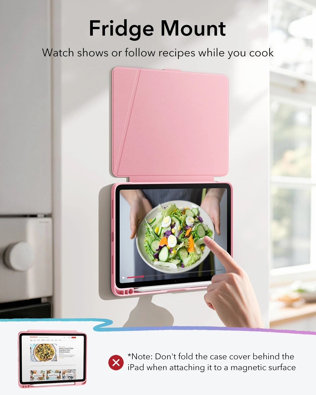 iPad Air 11" (M4) 2026 Flip Magnetic Case with Pencil Holder - Pink ESR ESR