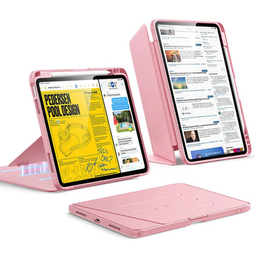 Coque magnétique Flip iPad Air 11" (M4) 2026 avec support pour stylet - Pink