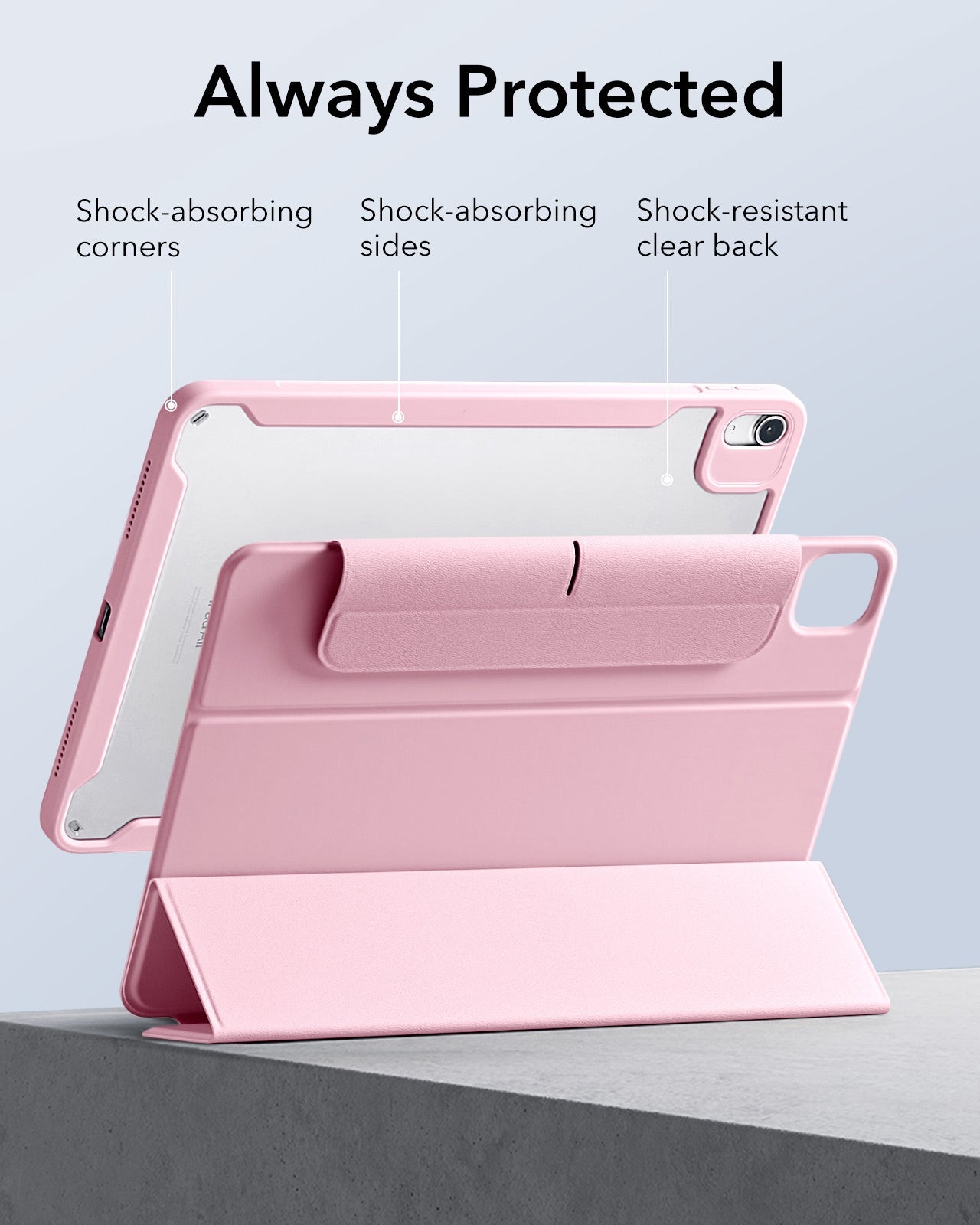 iPad Air 11" (M4) 2026 Rebound Hybrid Case 360 - Pink ESR ESR