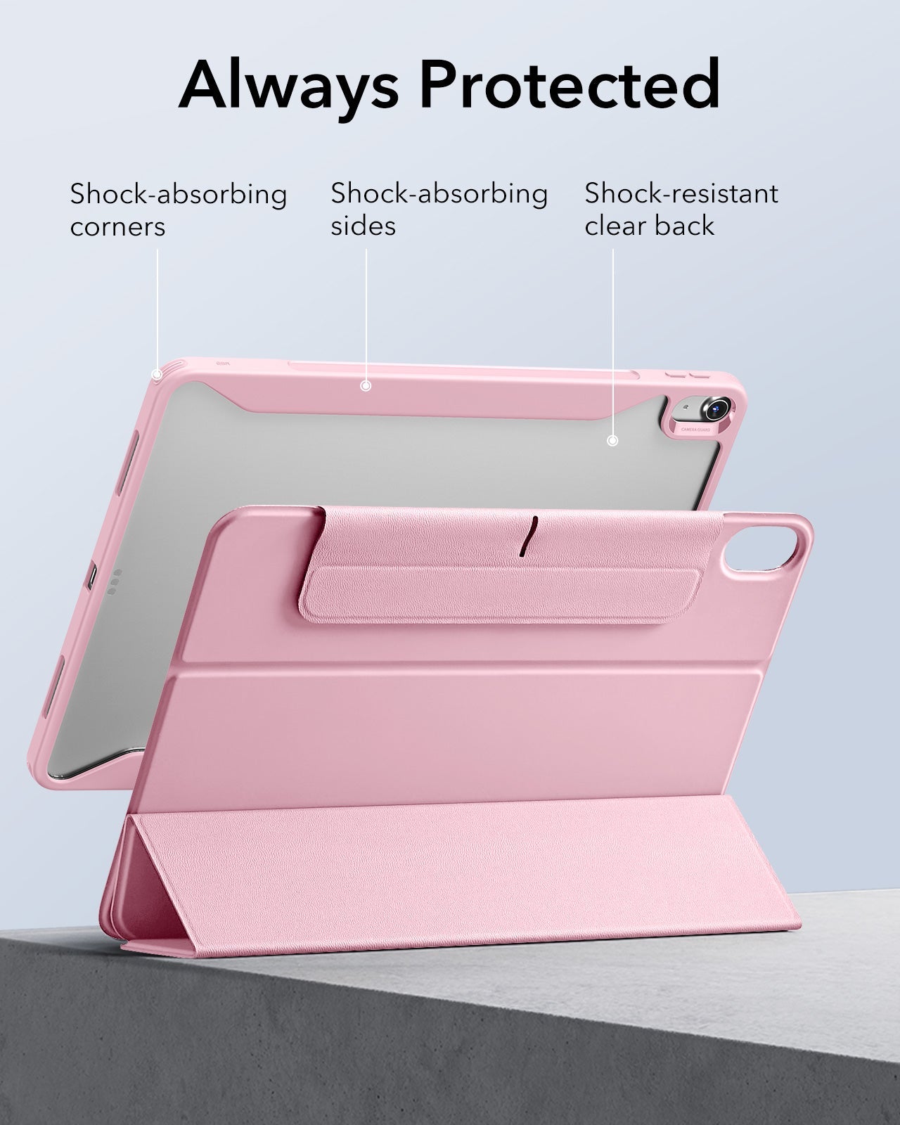 iPad Air 11" (M4) 2026 Rebound Hybrid Case 360 - Pink ESR ESR