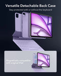 IPad Purple keyboard case with ipad Air 11 M4-Power versatility-versatile detachable back case