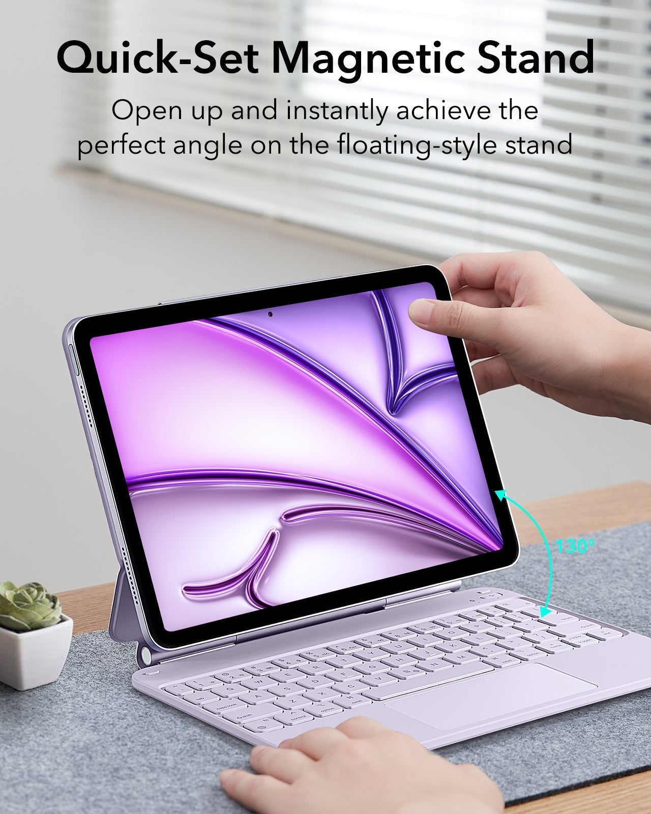 Purple Rebound iPad Air 11 (M4) Magic-Style Keyboard with Trackpad|ESR