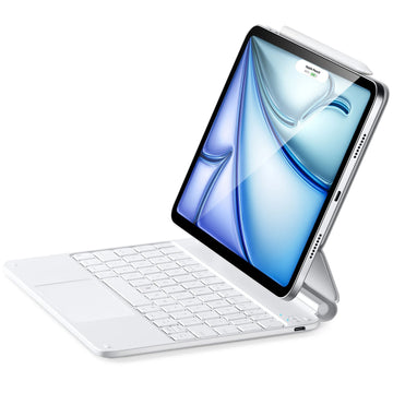 Coque clavier magnétique Rebound pour iPad Air 11 pouces (M4) 2026 - Disposition américaine - Blanc