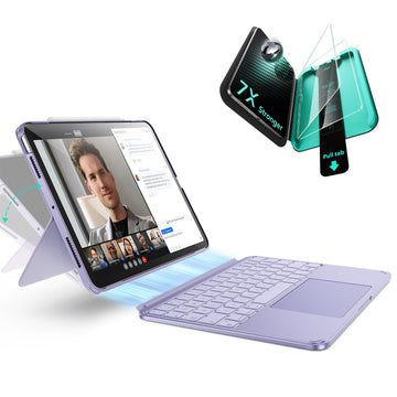 iPad Air 11" (M4, 2026) Shift Tastaturhülle (abnehmbar) & Schutzbundle   -US Layout-Lila