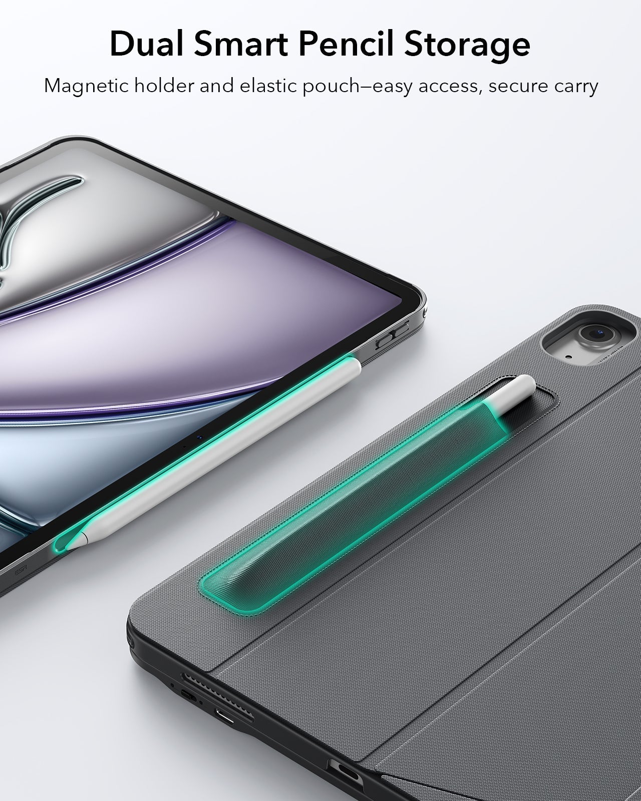 iPad Air 11" (M4) 2026 keyboard case with pencil holder