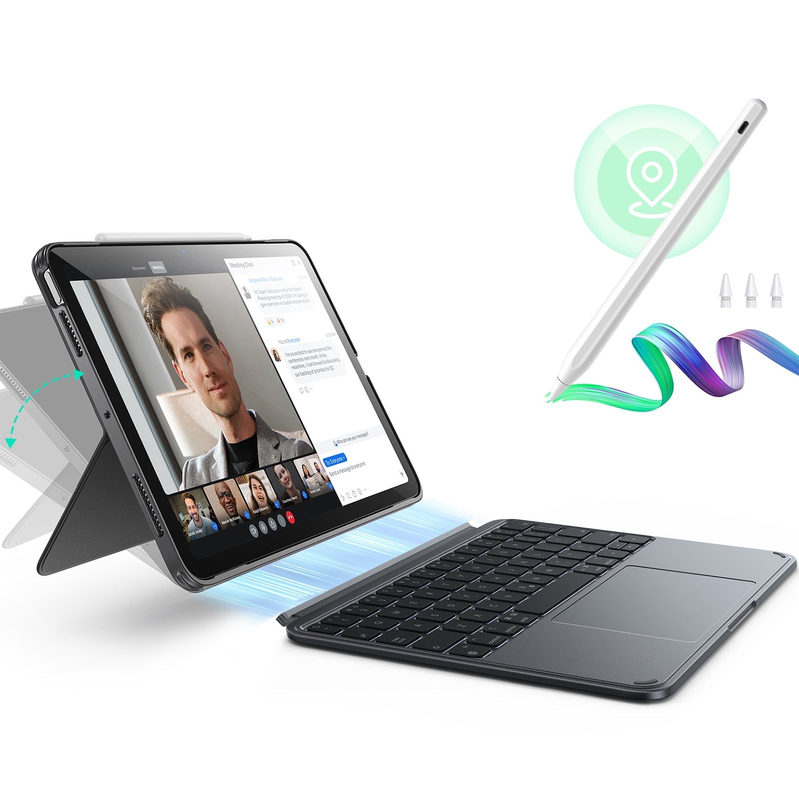 iPad Air 11” (M4) Shift Keyboard Case & Find-My Pencil | ESR Shift