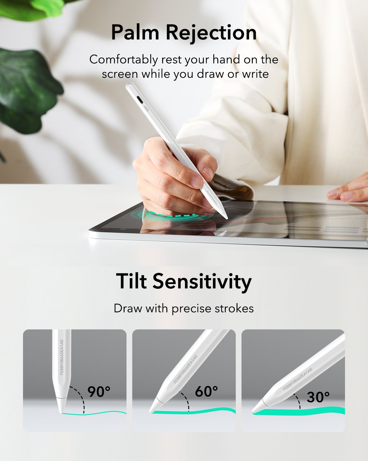 iPad Air 11" (M4) 2026 Bundle Rebound Magnetic Keyboard Case 360 & Digital Pencil-palm rejection