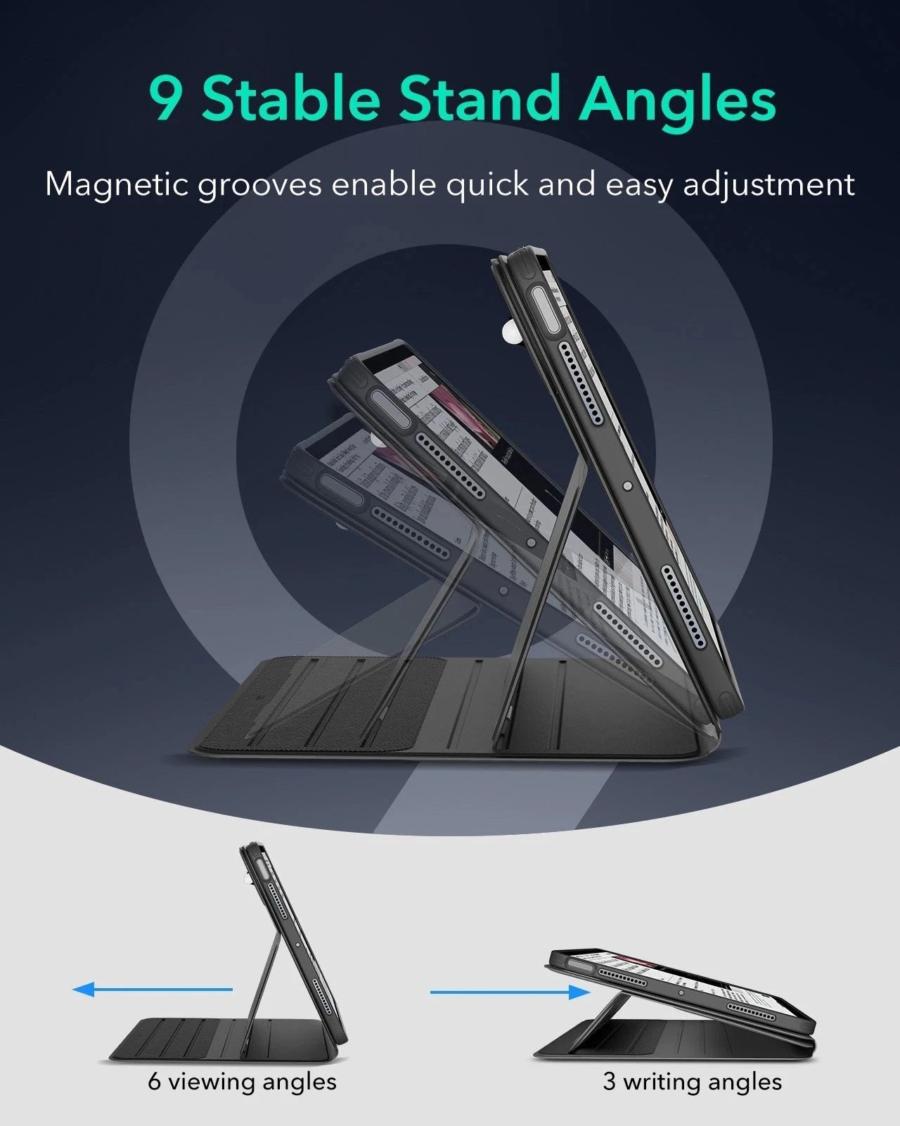 iPad Air 11" (M4) 2026 Shift Magnetic Case - Black ESR ESR