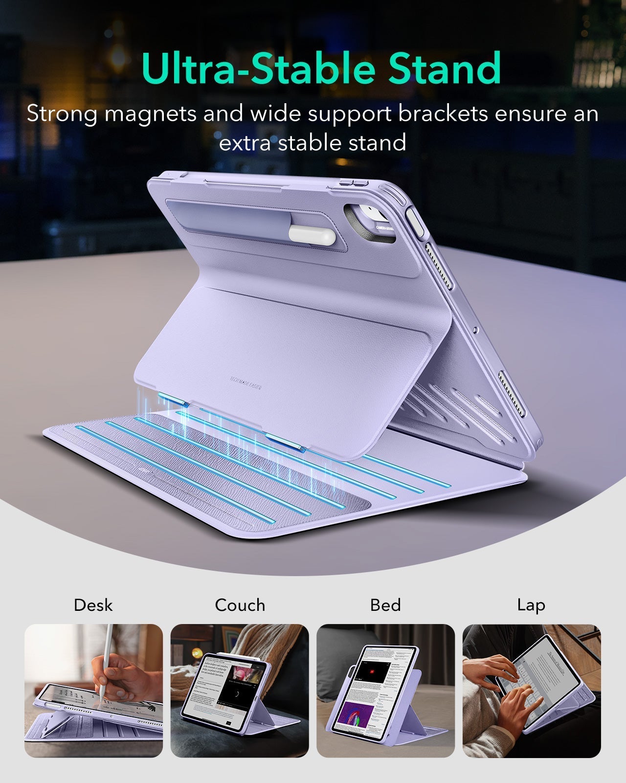 iPad Air 11" (M4) 2026 Shift Magnetic Case - Light Purple ESR ESR