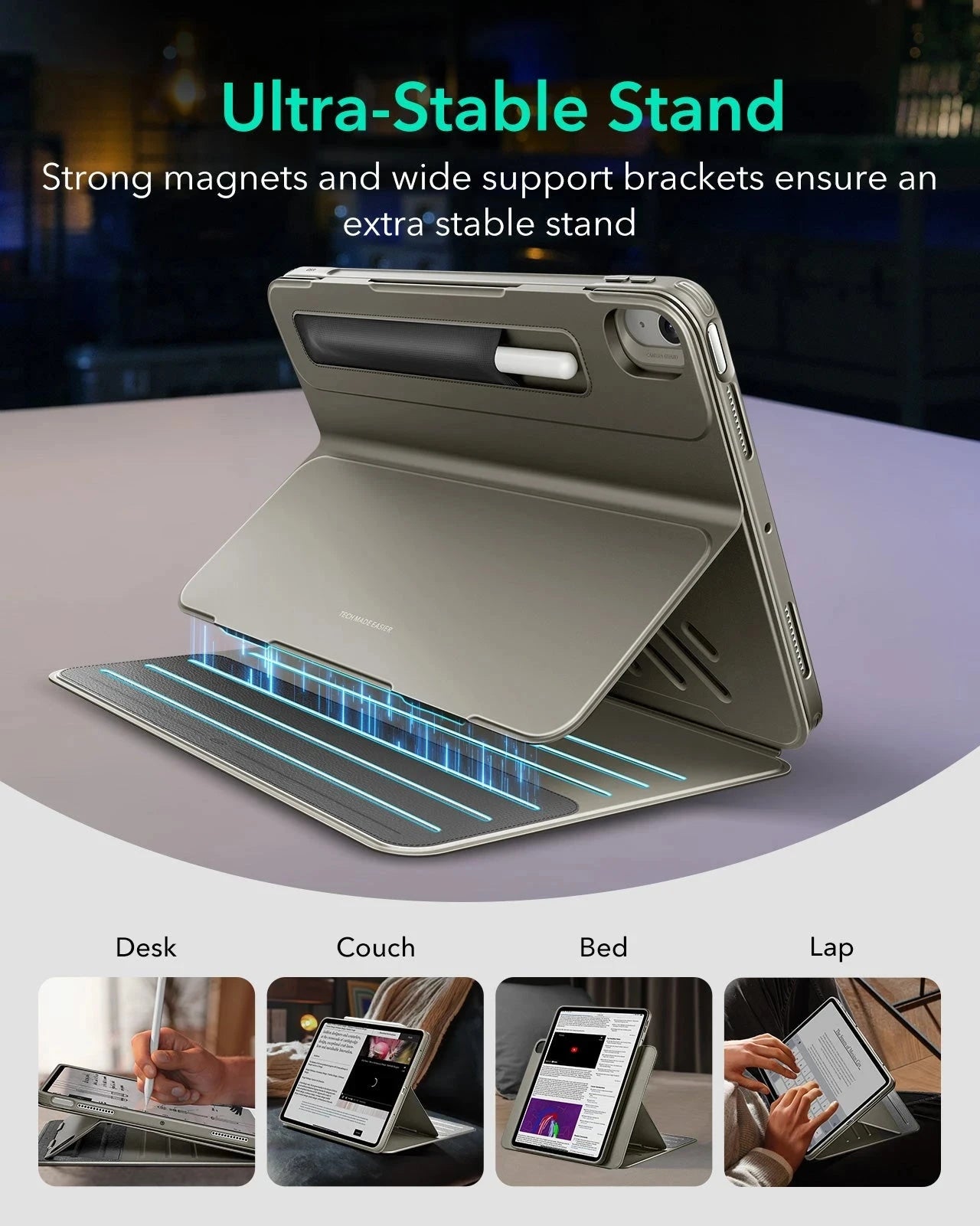 iPad Air 11" (M4) 2026 Shift Magnetic Case - Titanium ESR ESR