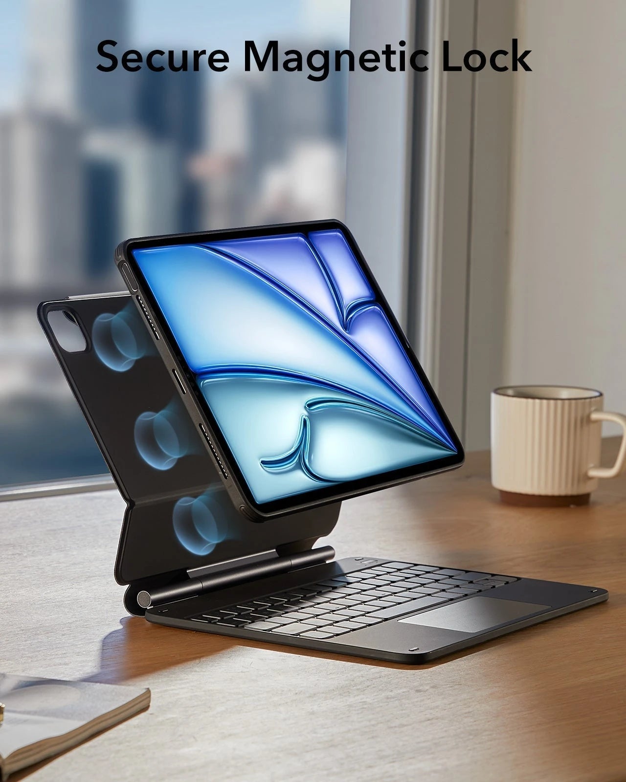 iPad Air 11" (M4) 2026 Rebound Magnetic Keyboard Case 360 -Secure Magnetic Lock