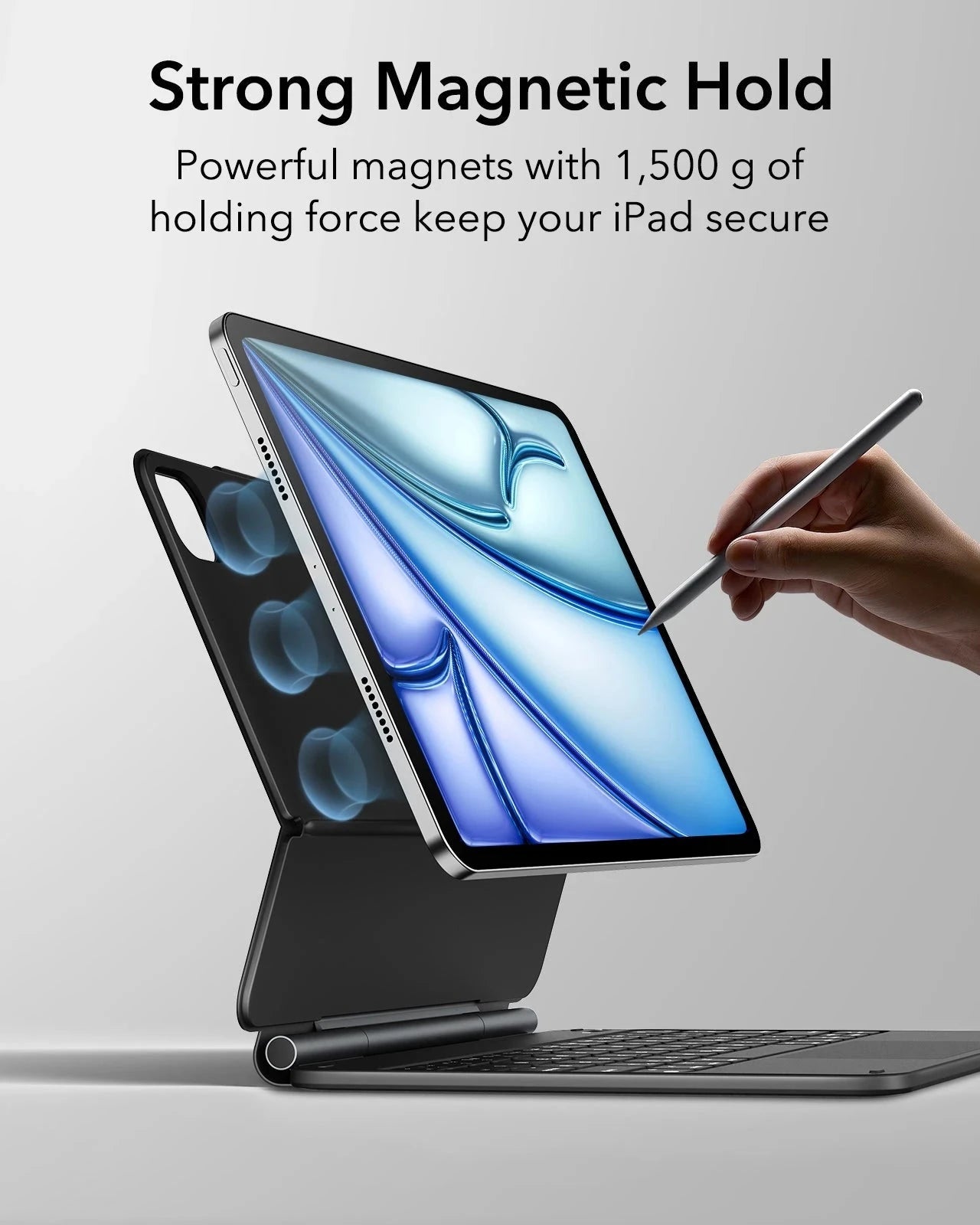iPad Air 11" (M4, 2026) Rebound Magnet-Tastaturhülle-strong magnetic hold