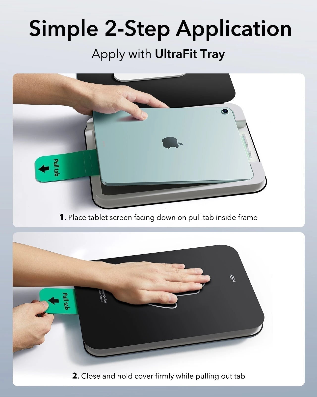 ultrafit classic screen protector-simple 2-step application