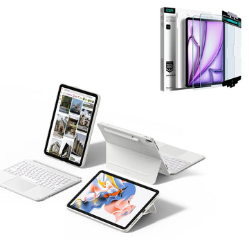 iPad Air 13" (M2) 2024 Shift Keyboard Case (Detachable) Protection Bundle-US Layout - White ESR ESR