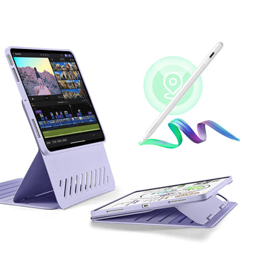 iPad Air 13" (M3) 2025 Bundle Shift Magnetic Case with Geo Digital Pencil - Light Purple ESR ESR