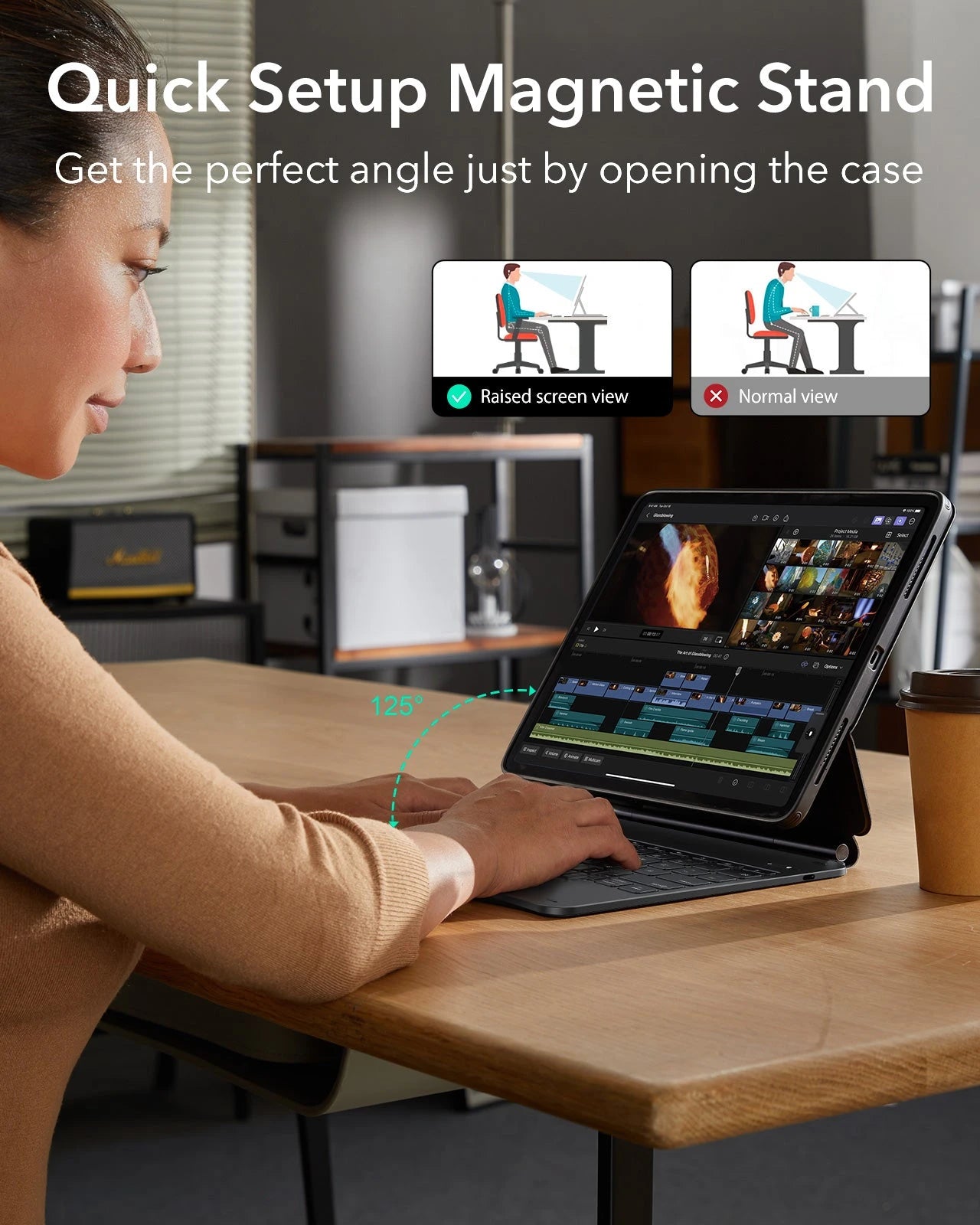ipad_air_magnetic_case_360_with_keyboard_quick setup magnetic stand