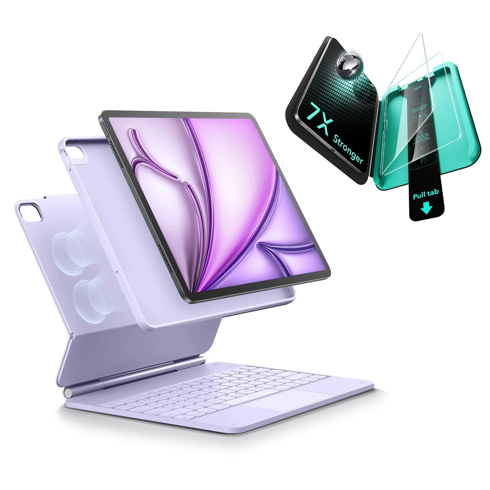 Purple iPad Air 13-inch (M4) Laptop-like Setup Bundle | ESR Rebound 360