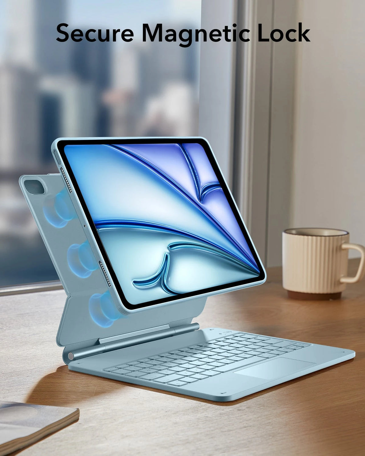 iPad Air 13" (M4) 2026 Bundle Rebound Magnetic Keyboard Case 360, Armorite & Paper-Feel Screen Protectors - US Layout-Blue ESR ESR