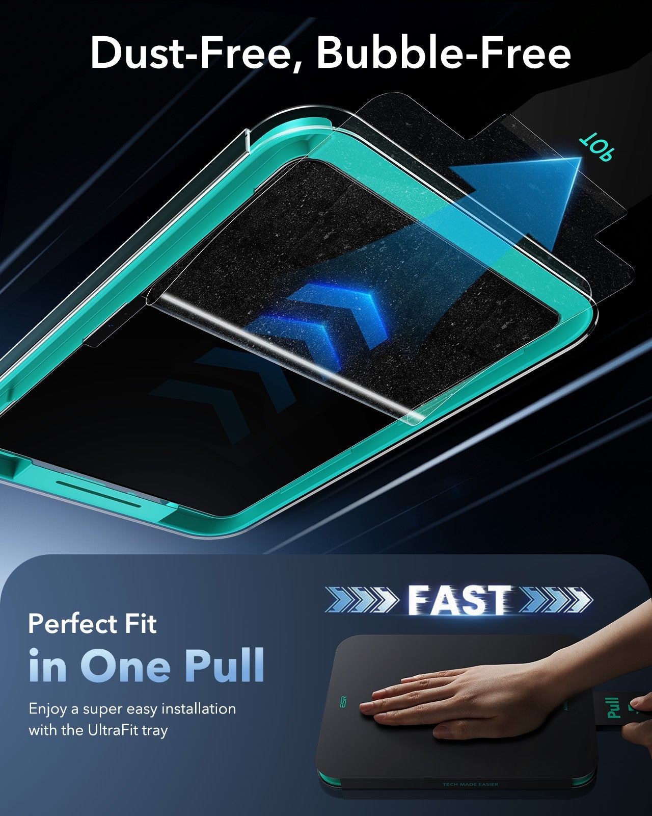 iPad Air 13" (M4) 2026 Bundle Shift Magnetic Case & Armorite® Paper-Feel Protection - Navy Blue ESR ESR